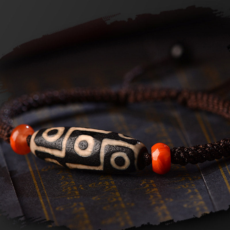 Buddha Stones Tibetaanse Armband met negen ogen (Dzi-kralen) als symbool van voorspoed. - image 6