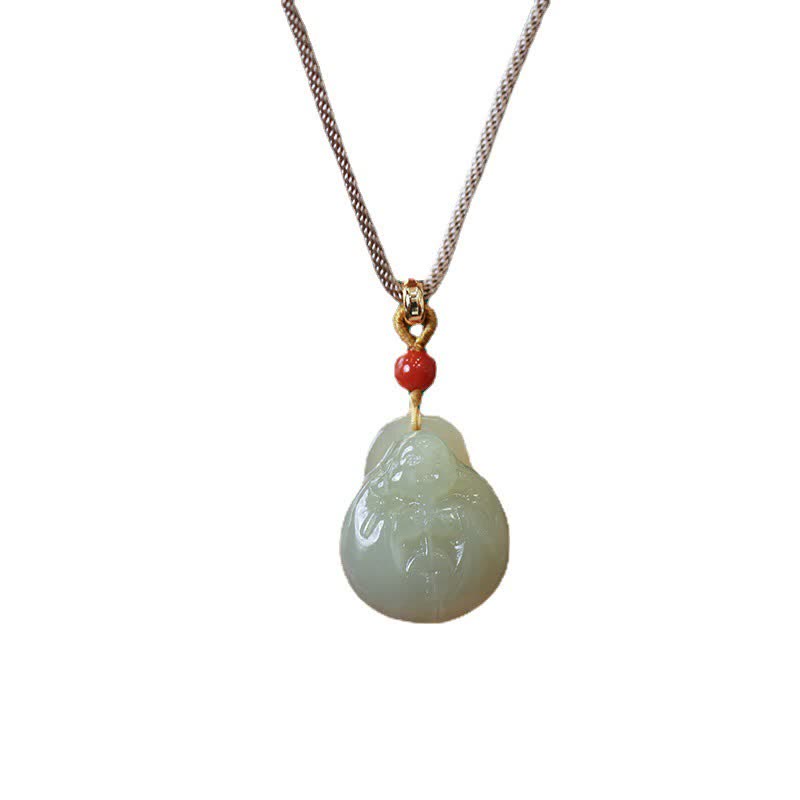 Buddha Stones Lachende Boeddha Hetian Jade Rijkdom Voorspoed Ketting - image 6