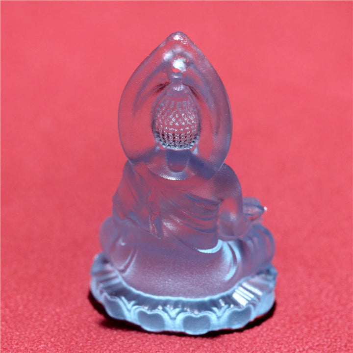 Buddha Stones Blauwe Tathagata Boeddha Geneeskunde Boeddha Liuli Crystal Serenity Amulet Ketting hanger - image 10