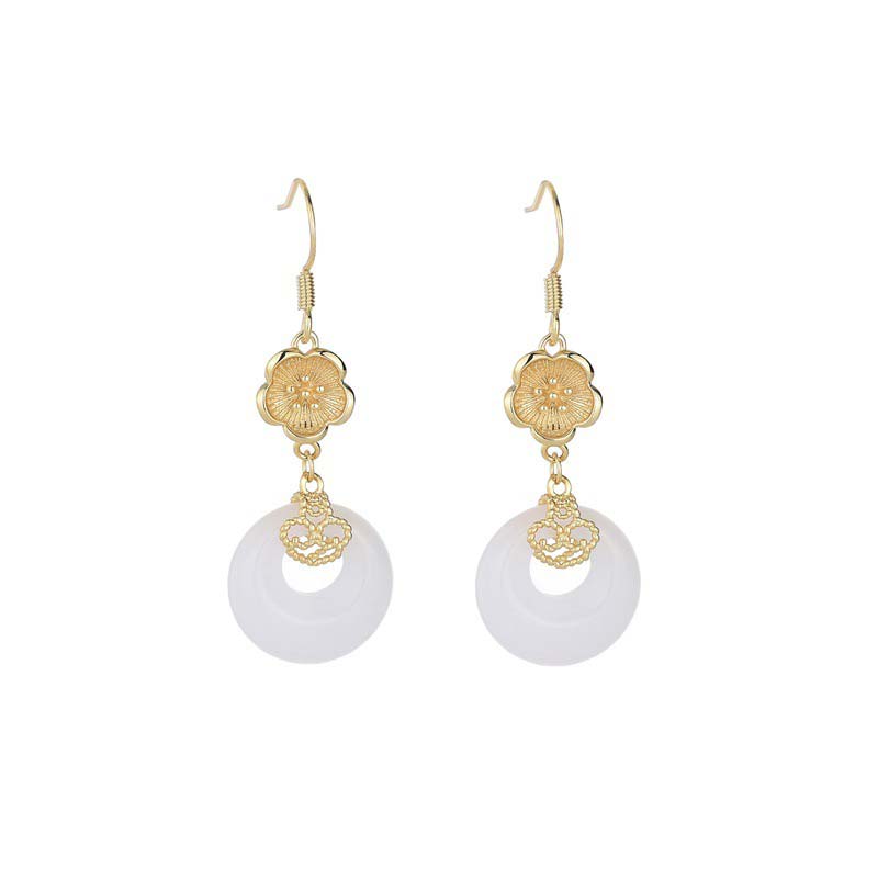Feng Shui witte jade zegen Oorbellen - image 23