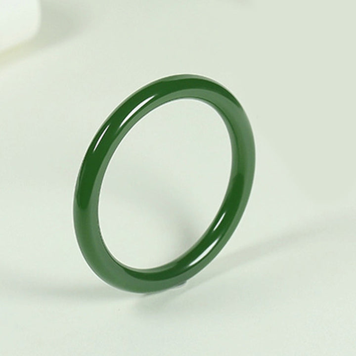Buddha Stones Cyaan jade Armband met symbool voor een lang leven. - image 7
