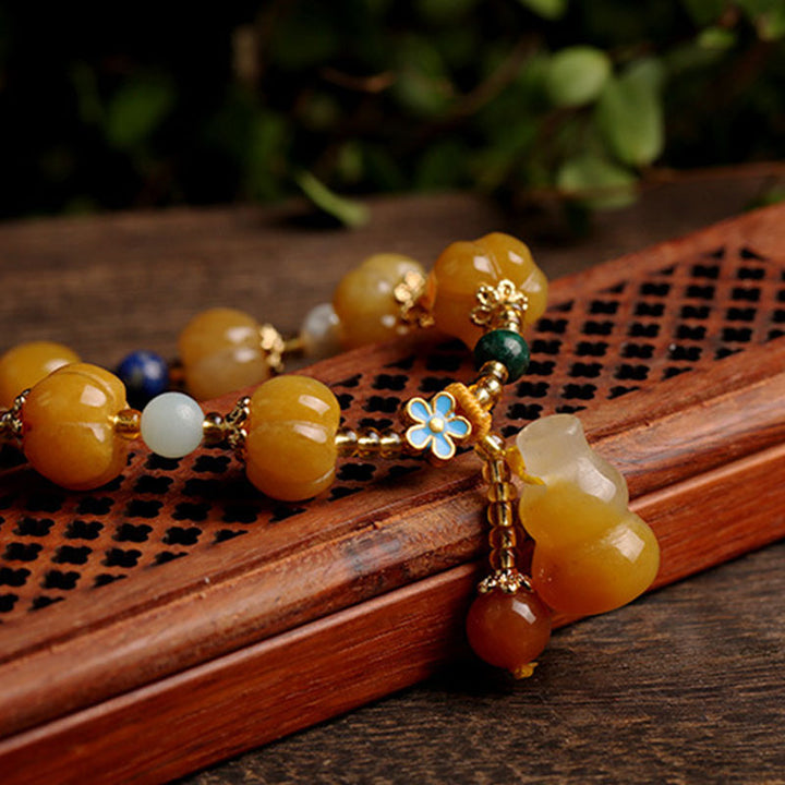 Buddha Stones Gouden zijden jade PiXiu rijkdom Armband - image 1