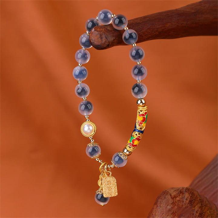 Buddha Stones Natuurlijke blauwe snoepagaat amulet Armband - Candy Agate (Kracht♥Zelfvertrouwen) - image 0