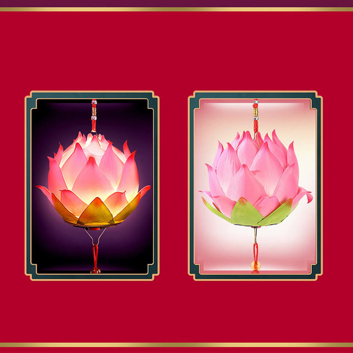 Buddha Stones DIY Lotusbloem Drakenlantaarn Kwastjes Lamp Decoratie - image 7