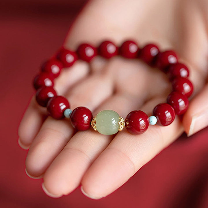 Buddha Stones Armband van cinnabergroene aventurijn - Keizer Zand - 12mm - image 6