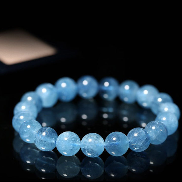 Buddhastoneshop Aquamarijn Kralen Armband - image 2
