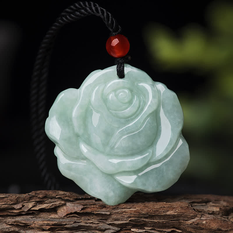 Buddha Stones Lotuspatroon Jade Ketting voor Overvloed en Welvaart - image 1