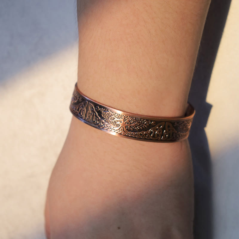 Buddha Stones Geluksboom Levensbalans Bangle Verstelbare Manchetarmband - image 3