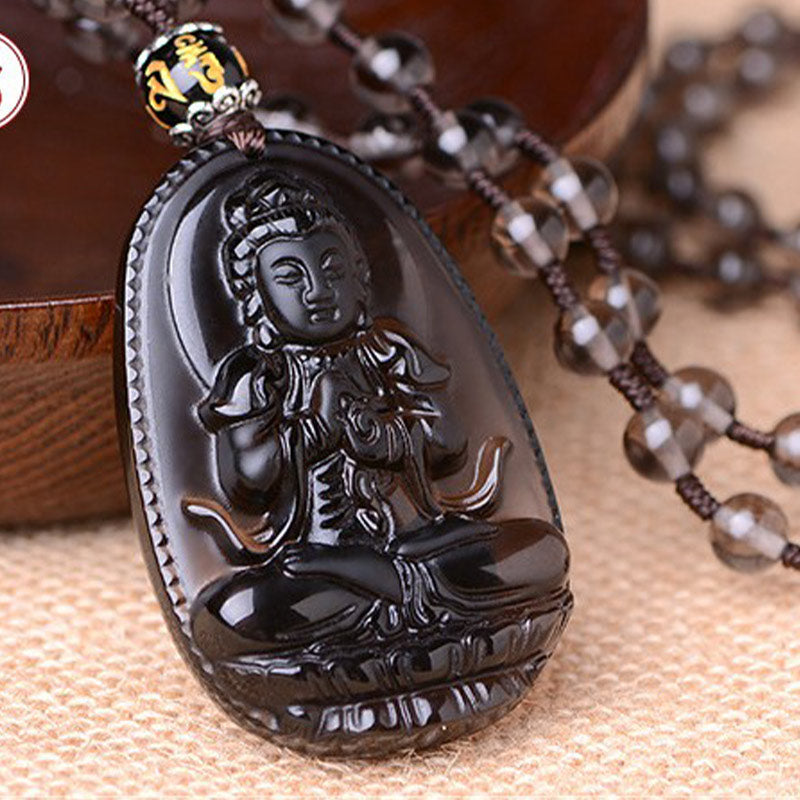 Buddha Stones Chinese dierenriem obsidiaan Ketting - image 0