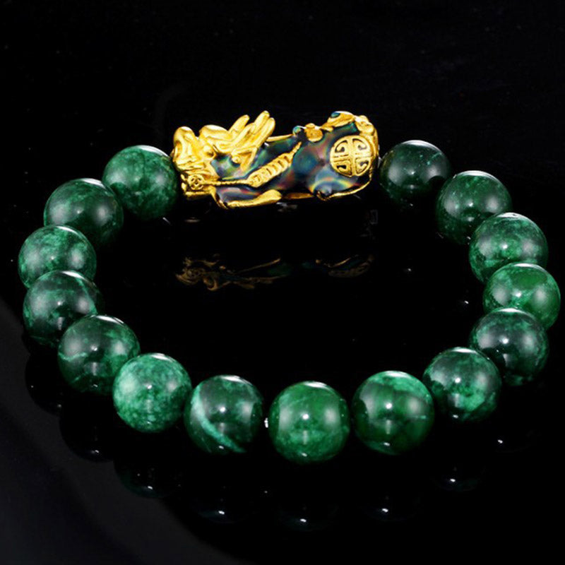 Buddha Stones Feng Shui PiXiu Jade Armband - image 2
