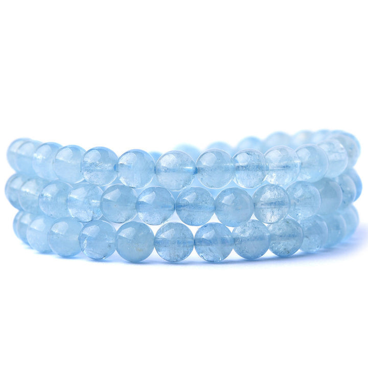 Buddha Stones Natuurlijke aquamarijn vredes- en helende Armband - image 13