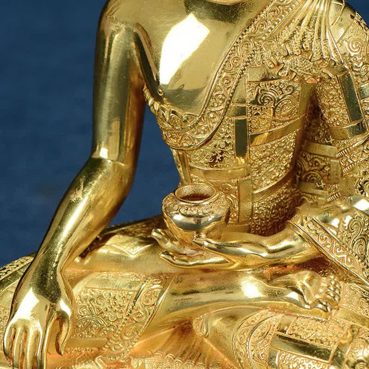 Buddha Stones Boeddha Shakyamuni beeldje, verlichting, koperen beeldje, huisgeschenk, decoratie - image 15