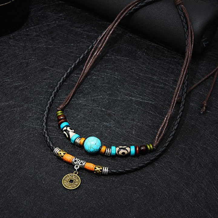 Buddha Stones Turquoise Dzi kralen Ketting - image 5