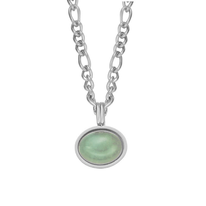 Ovale turquoise hanger van sterk titaniumstaal voor Ketting - Zilver - image 16