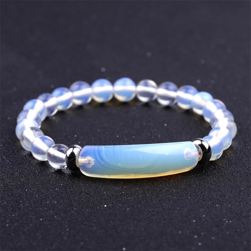Buddha Stones Handgemaakte Armband met natuurlijke edelstenen voor helende werking - Opaal - image 24