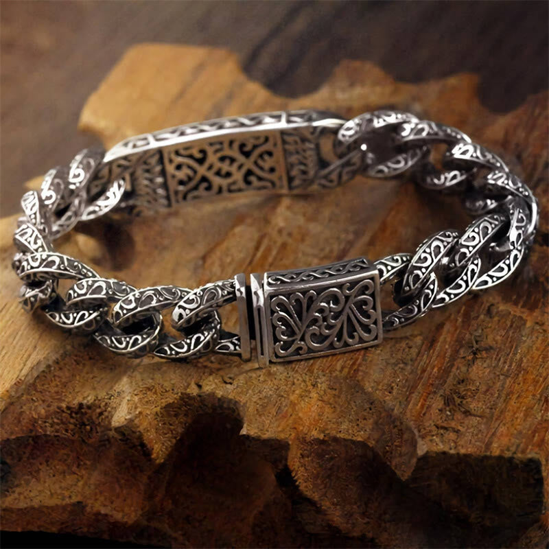 Buddha Stones Vintage gegraveerde helende Armband met patronen - image 3