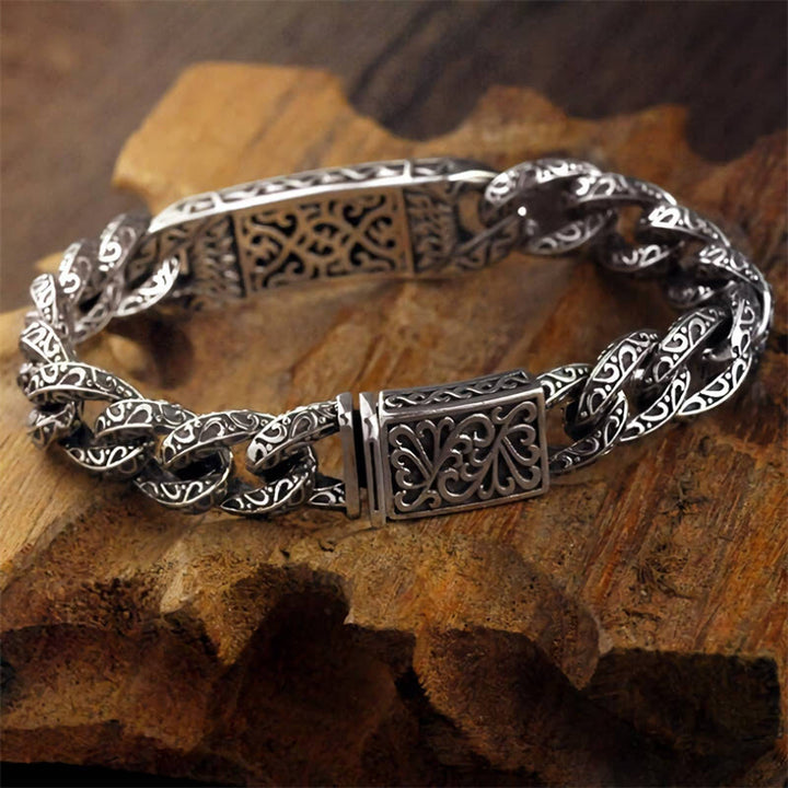 Buddha Stones Vintage gegraveerde helende Armband met patronen - image 3