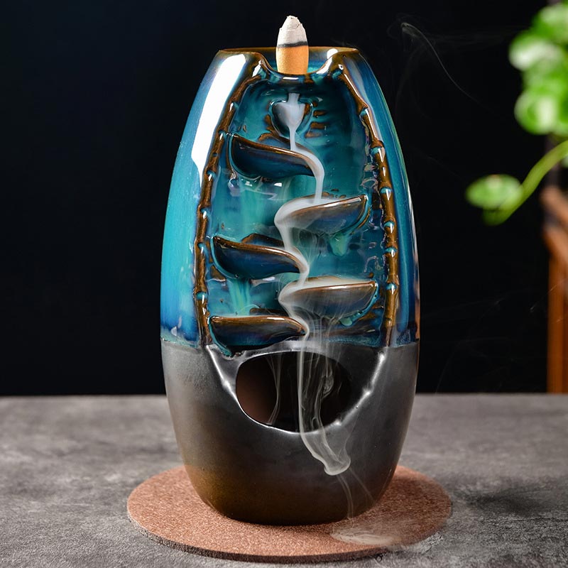 Buddha Stones Tibetaanse draak als Wierook decoratie - Blauw - image 0