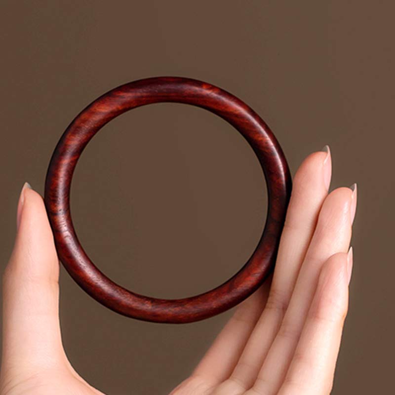 Buddha Stones Tibetaanse armband met kleine blaadjes, rood sandelhout en ebbenhout , Bangle-armband - image 0