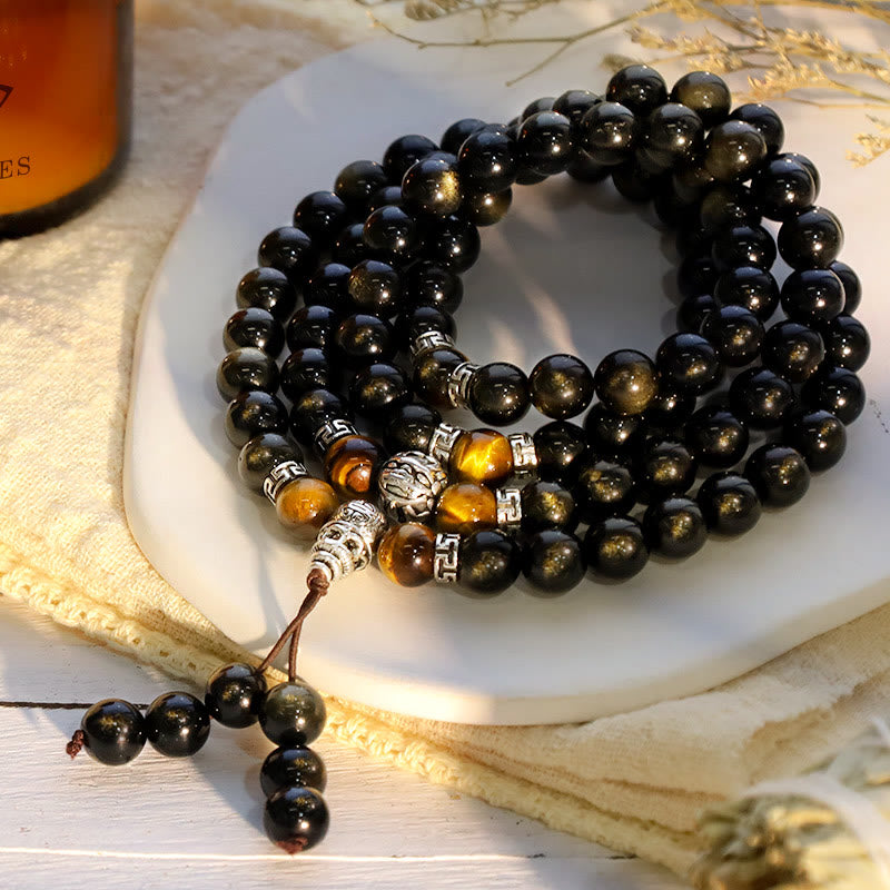 Gouden Obsidiaan Energie Armband Ketting - image 12