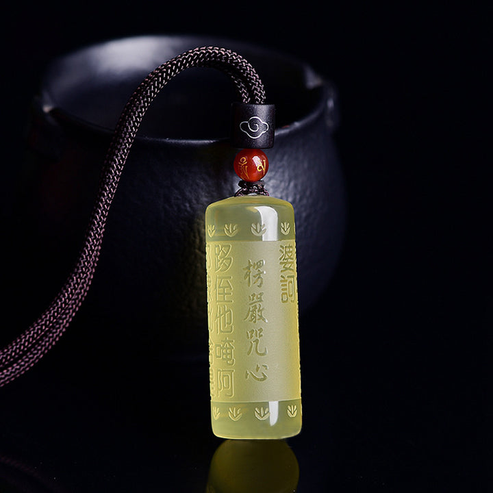 Hartsoetra Citrien Geluk Kracht Ketting - Shurangama Mantra - image 0