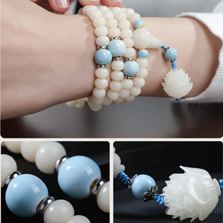 Buddha Stones Bodhi-kraaltje lotus zegen Armband - image 12