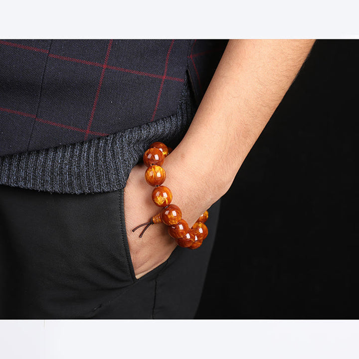 Buddha Stones Gouden Zeewilg Succes Positieve Armband Mala - image 6