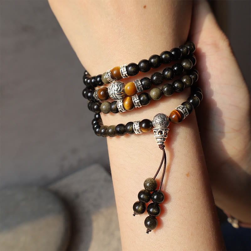 Gouden Obsidiaan Energie Armband Ketting - image 8