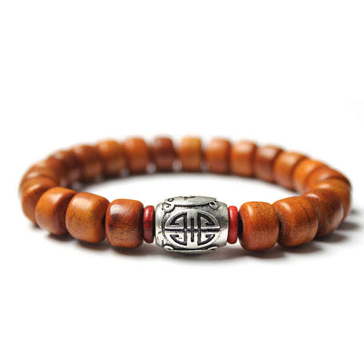 Buddha Stones Tibetaanse botkralen Om Mani Padme Hum sterkte Armband - 10* 8mm - Wit koper (Balans ♥ Genezing) - image 7