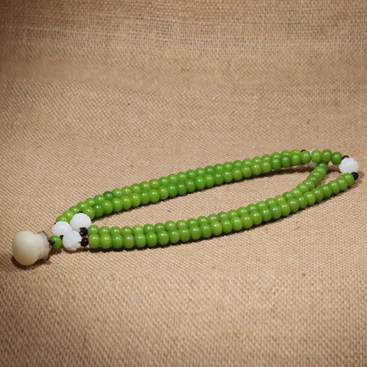 Buddha Stones Natuurlijke Bodhizaad Mala Armband met 108 kralen - image 2