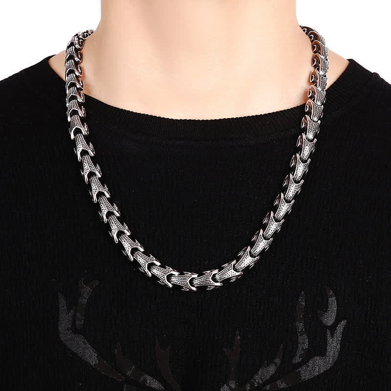 Buddha Stones Beschermende Ketting met hanger en drakenpatroon van titaniumstaal . - image 13