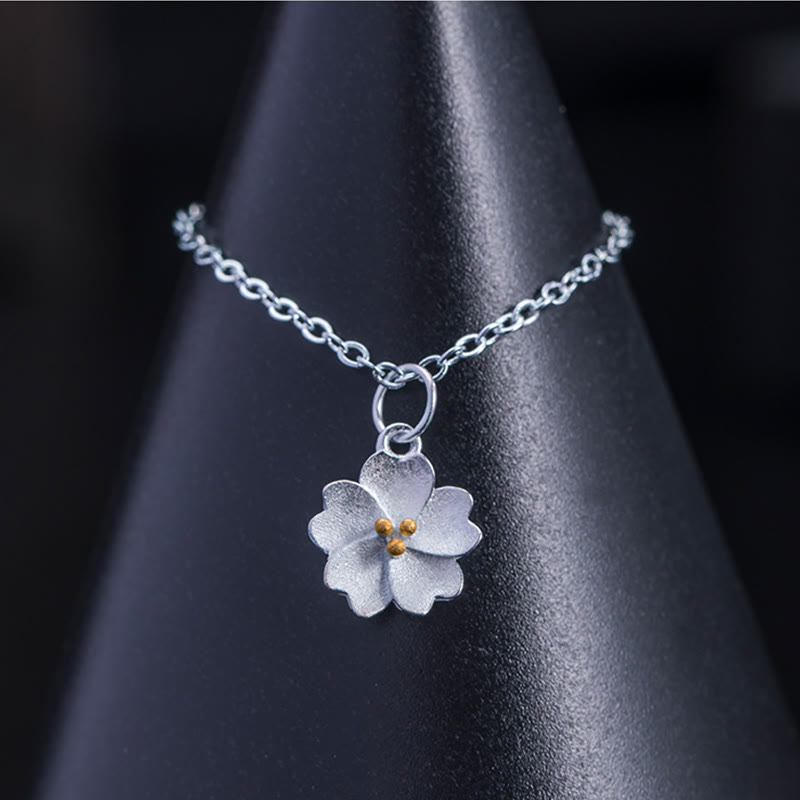 Buddha Stones Ketting met kersenbloesemmotief van 925 sterling zilver - image 3