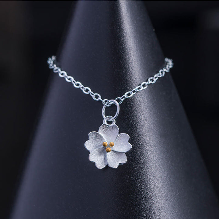 Buddha Stones Ketting met kersenbloesemmotief van 925 sterling zilver - image 3