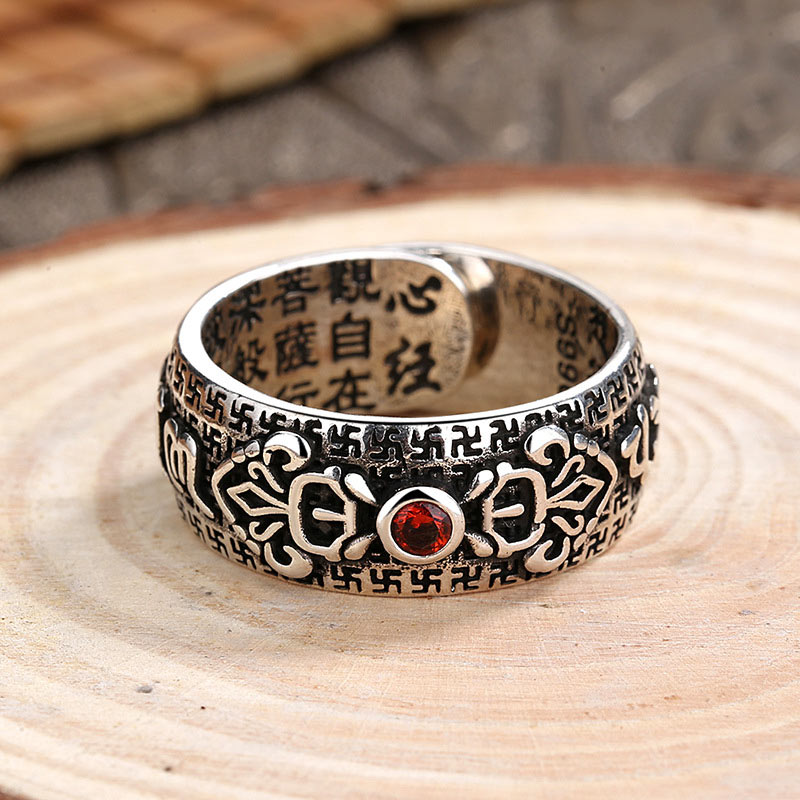 Tibetaanse robijn-koperen Ring - image 1