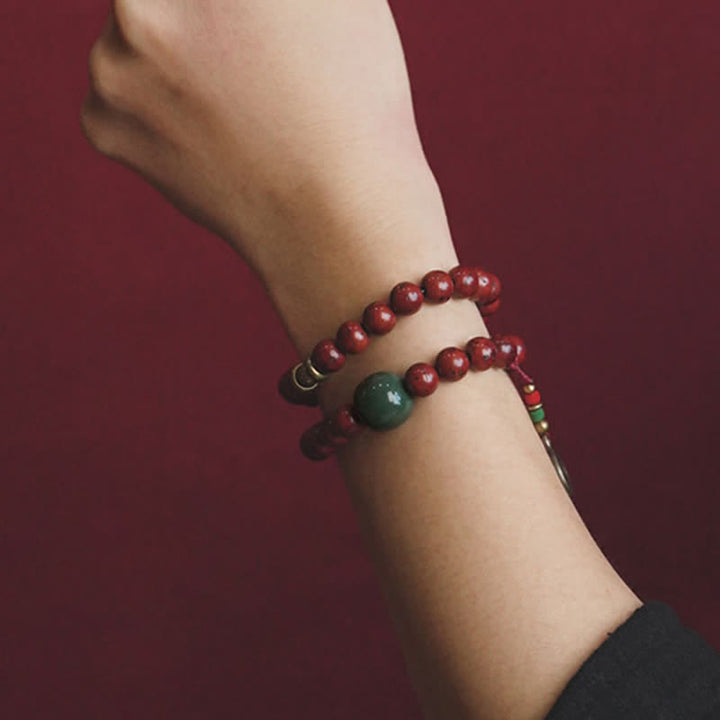 Buddha Stones Bodhizaad armband van cyaan jade en koper met vredes- en Armband - image 1