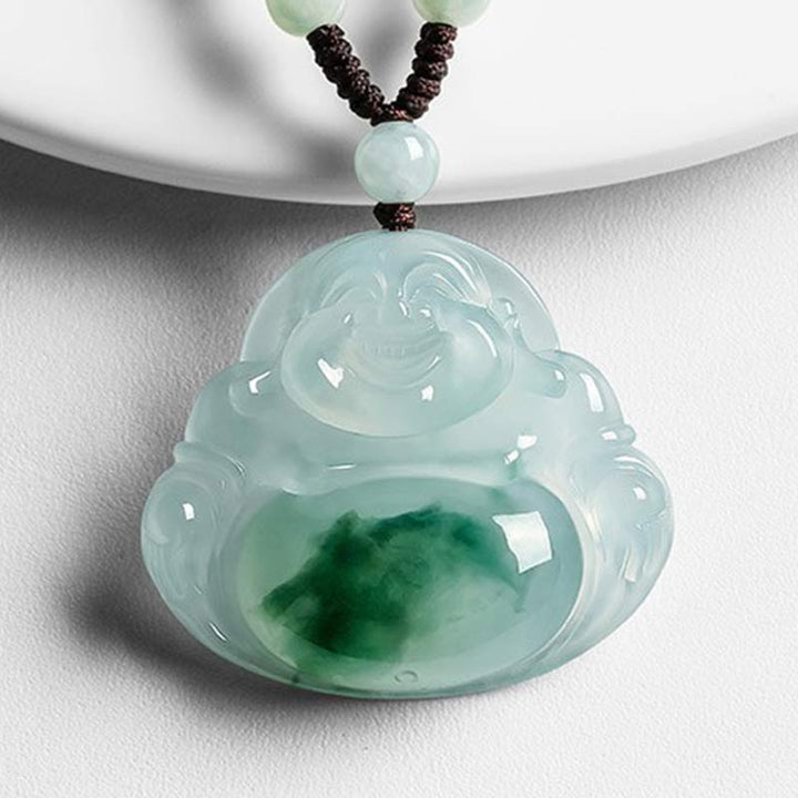 Buddha Stones Cyan Jade Ketting - image 6