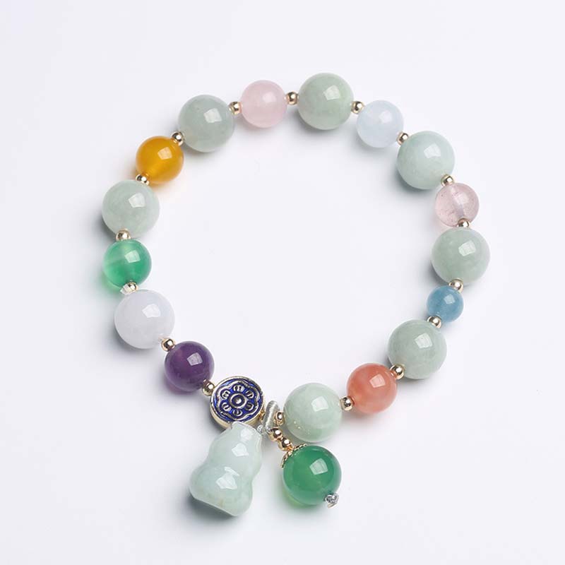 Armband van kalebas en jade - image 0