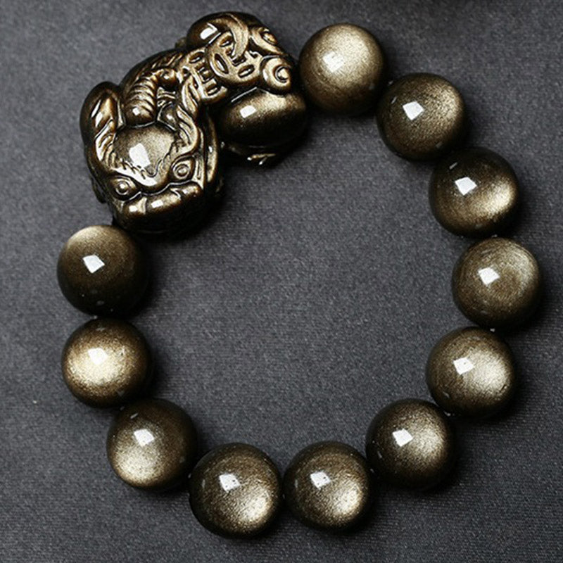 Feng Shui PiXiu Gouden Obsidiaan Armband - image 3