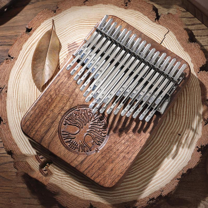 Buddha Stones Kalimba met 34 toetsen, duimpiano, levensboomdesign, draagbare vingermarimba. - image 1