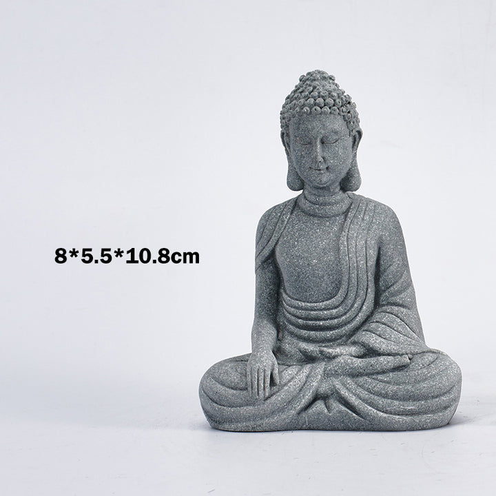Buddha Stones Zittende meditatie Boeddha zegening Mededogen decoratie - image 5
