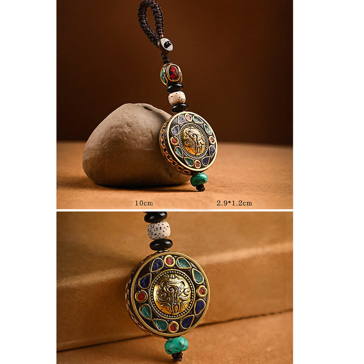 Buddha Stones Tibetaanse Om Mani Padme Hum Bodhi Seed Peace sleutelhanger - image 2