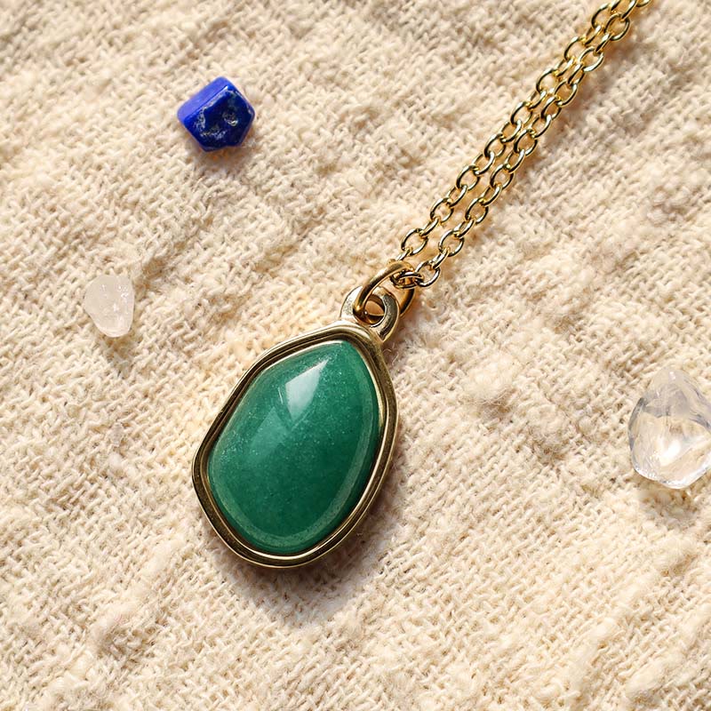Buddha Stones Natuurlijke groene aventurijn, amethist en rozenkwarts Ketting - image 16