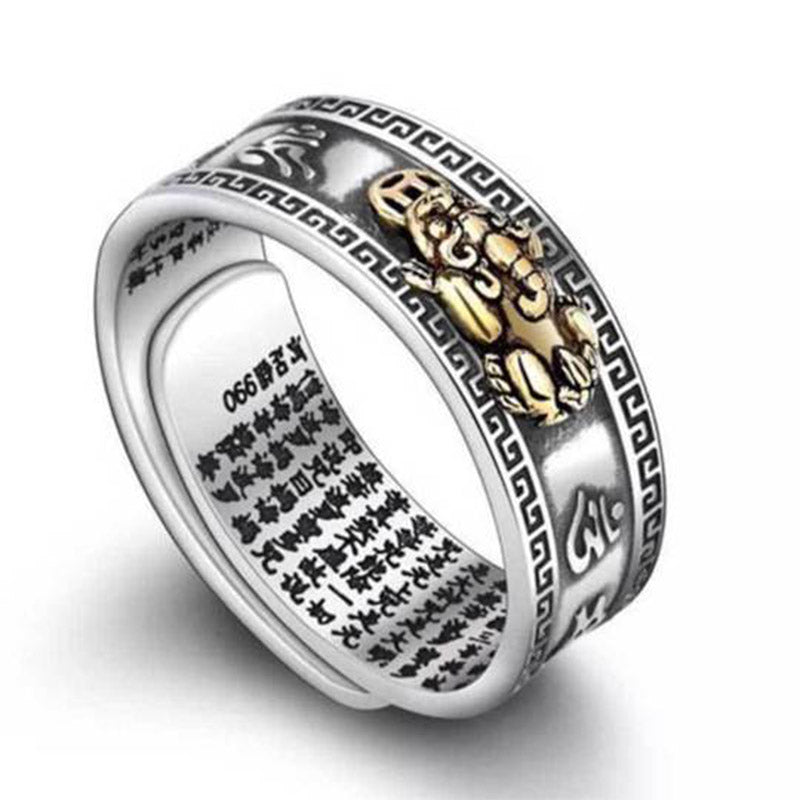 Buddha Stones Gelukbrengende Feng Shui PiXiu Ring - image 1