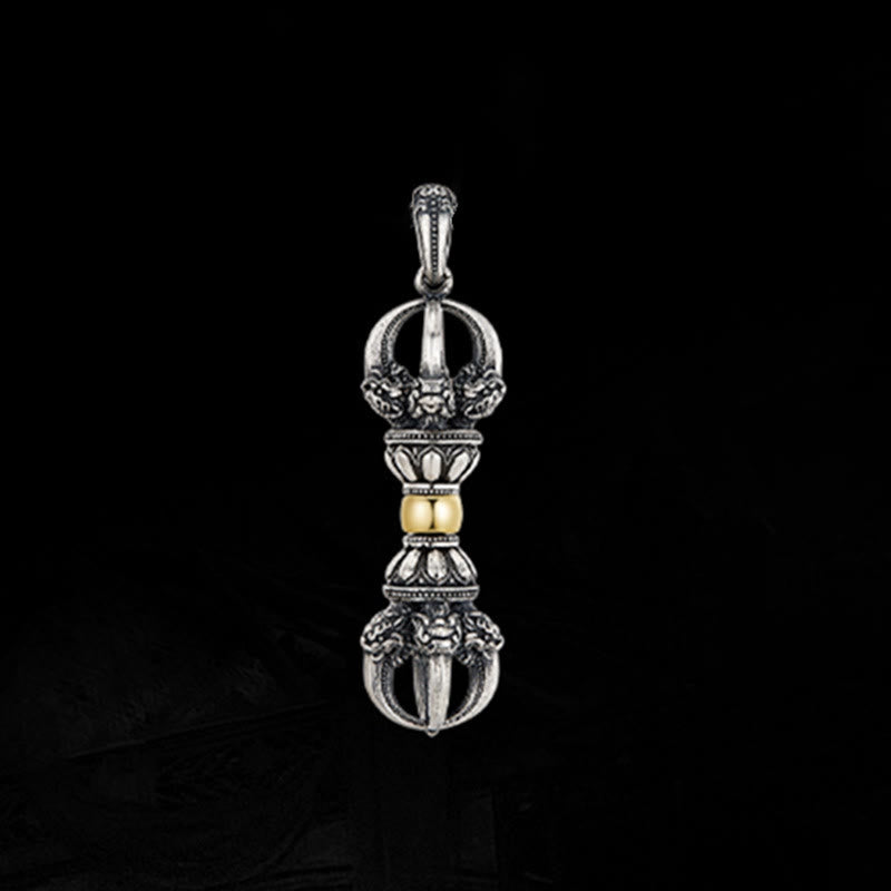 Buddha Stones Tibetaanse Dorje Vajra design rijkdom Ketting - image 9