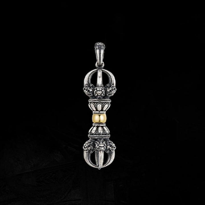 Buddha Stones Tibetaanse Dorje Vajra design rijkdom Ketting - image 9