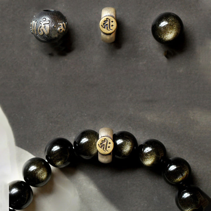 Buddha Stones Chinese dierenriem geboorte Boeddha Obsidiaan Armband - image 17