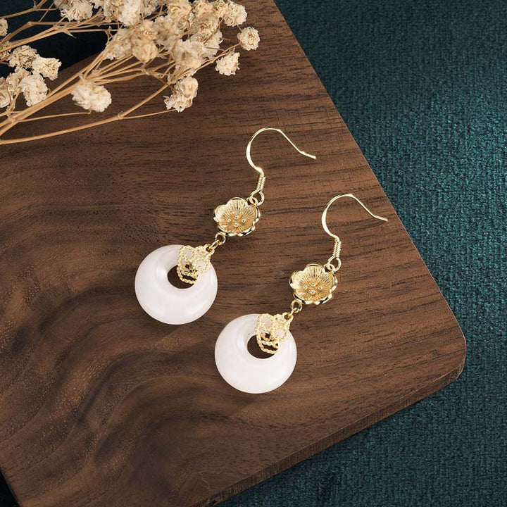 Feng Shui witte jade zegen Oorbellen - image 20