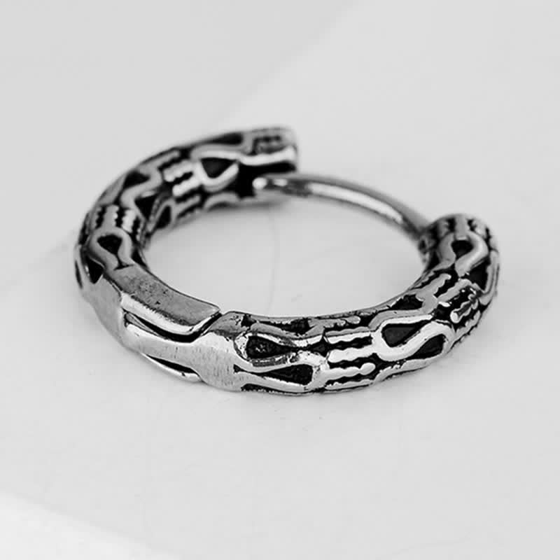Retro patroon titanium stalen Oorbellen - image 6