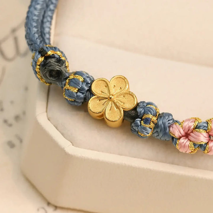 Buddha Stones Armband met perzikbloesemmotief en symbool van rijkdom. - image 4