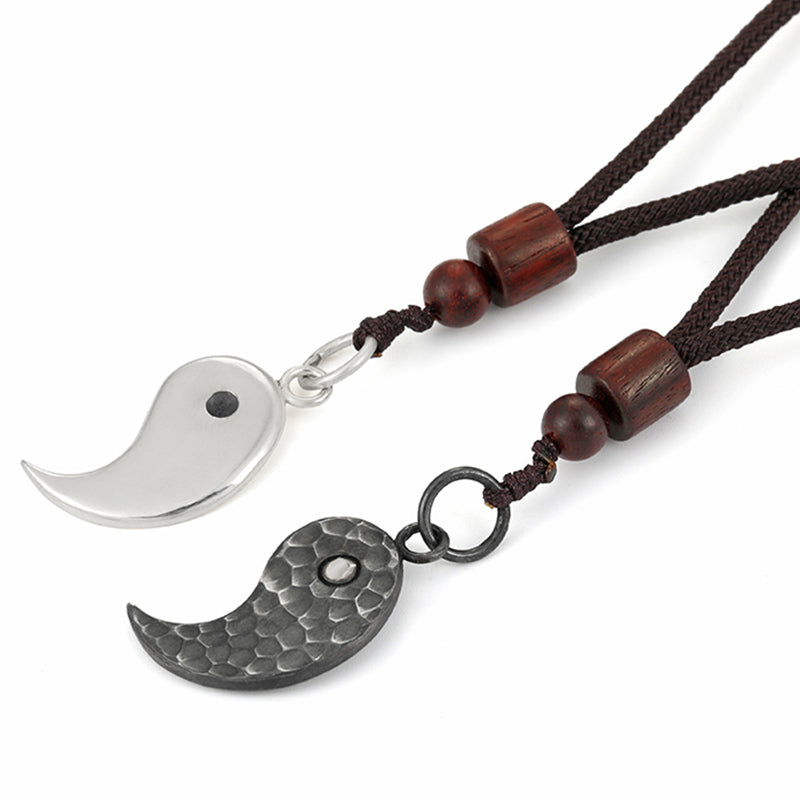 Buddha Stones Ketting met Yin Yang-balans en harmonie, 990 sterling zilver - image 15